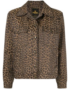 Жаккардовая куртка с леопардовым узором Fendi pre-owned