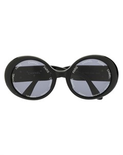 Солнцезащитные очки в круглой оправе с логотипом CC Chanel pre-owned