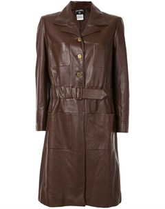 Пальто с длинными рукавами и поясом Chanel pre-owned