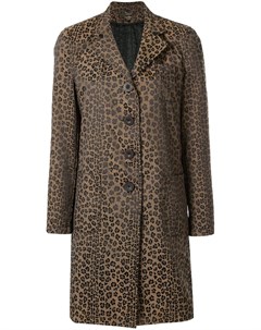 Пальто с длинными рукавами и леопардовым принтом Fendi pre-owned