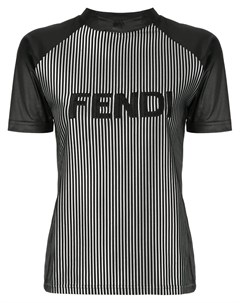 Футболка в полоску с логотипом Fendi pre-owned