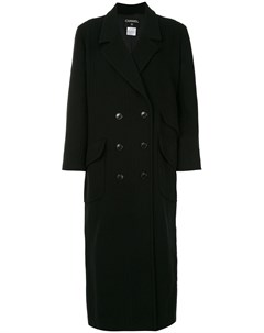 Двубортное пальто 1998 го года с длинными рукавами Chanel pre-owned