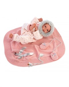 Кукла младенец в розовом c одеяльцем 35 см Llorens