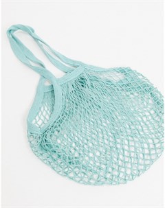 Зеленая веревочная сумка для покупок Sass & belle