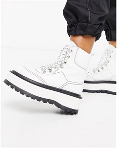 Белые походные ботинки на платформе Koi footwear