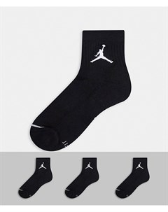 Набор из 3 пар черных носков с логотипом Nike Jumpman Jordan