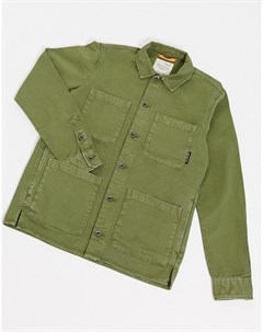 Зеленая джинсовая куртка рубашка Tom tailor