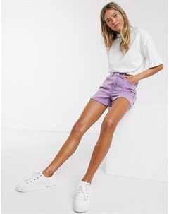 Фиолетовые джинсовые шорты с завышенной талией Urban bliss