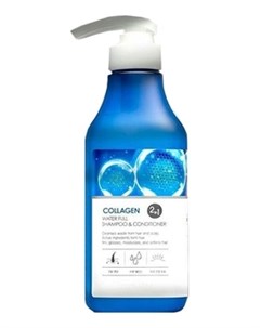 Шампунь Кондиционер Collagen Water Full Shampoo Conditioner Увлажняющий с Коллагеном 530 мл Farmstay