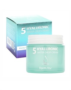 Крем Hyaluronic 5 Water Drop Cream для Лица Суперувлажняющий с Гиалуроновым Комплексом 80 мл Farmstay