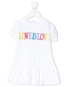 Расклешенное платье с вышивкой Love Is Love Alberta ferretti kids