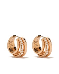 Золотые серьги кольца с бриллиантами De grisogono