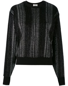 Плиссированный свитер с эффектом металлик Saint laurent