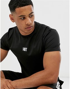 Черная футболка с логотипом на груди core Hiit