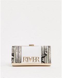 Белый кошелек с логотипом River island