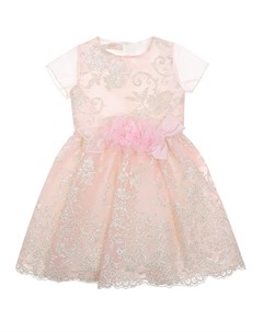 Розовое платье из шелка с вышивкой детское Ladia