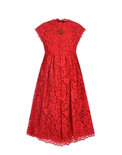 Кружевное платье красного цвета Dolce&gabbana