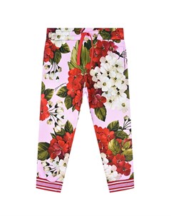 Спортивные брюки с цветочным принтом Герань детские Dolce&gabbana