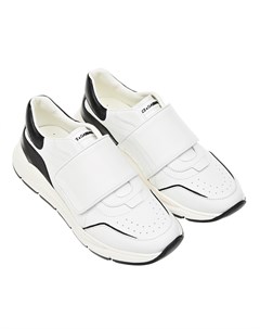 Белые кроссовки с застежкой велкро детские Dolce&gabbana