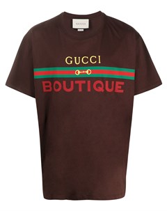 Футболка оверсайз с принтом Boutique Gucci