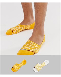 Набор из 2 пар желтых невидимых носков с логотипом Tommy Jeans Tommy hilfiger