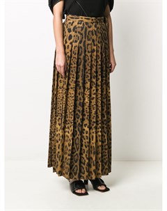 Плиссированная юбка с леопардовым принтом Atu body couture