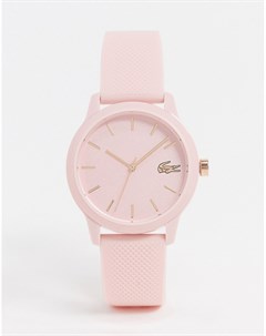 Розовые силиконовые часы 12 12 Lacoste