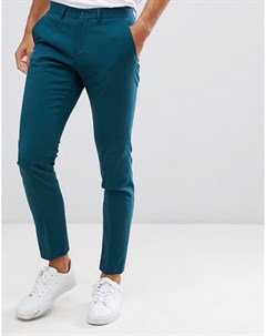 Облегающие сине зеленые брюки Lindbergh