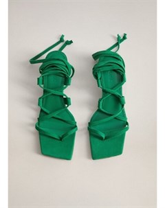 Кожаные сандалии с ремешками Pamela Mango