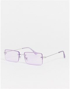 Розовые солнцезащитные очки в прямоугольной оправе Loa Monki