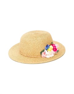 Соломенная шляпа с цветочным декором Lapin house
