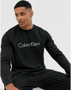 Эластичная хлопковая пижама из лонгслива и штанов Modern Calvin klein