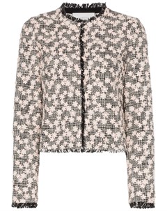 Твидовый пиджак с цветочной вышивкой Giambattista valli