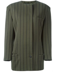 Полосатый пиджак с застежкой на пуговицу Versace pre-owned