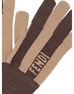 Кашемировые перчатки в полоску Fendi
