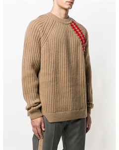 Фактурный свитер с полосками на плече Jil sander