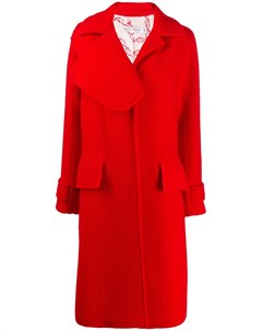 Фактурное пальто с асимметричными лацканами Victoria beckham