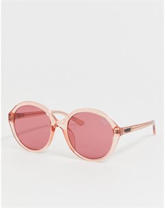 Розовые круглые солнцезащитные очки x Benefit love Quay australia