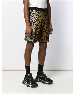 Жаккардовые шорты с леопардовым узором Versace