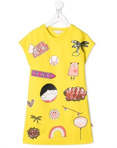 Трикотажное платье с аппликацией Little marc jacobs