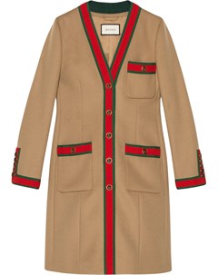 Пальто с отделкой Web Gucci