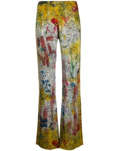 Бархатные брюки с цветочным принтом Avant toi