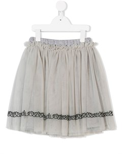 Расклешенная юбка с декором Fendi kids