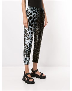 Укороченные бархатные брюки с леопардовым принтом R13