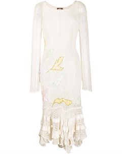 Трикотажное платье 1970 х годов с цветочной вышивкой A.n.g.e.l.o. vintage cult