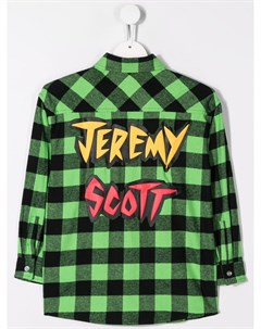 Клетчатая рубашка с логотипом Jeremy scott junior