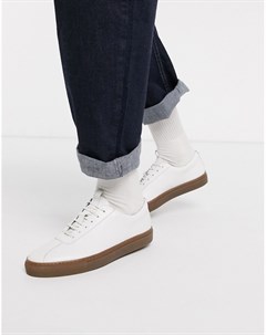 Белые кожаные кроссовки Grenson
