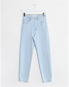 Голубые узкие джинсы в винтажном стиле Stradivarius
