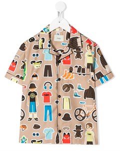 Рубашка с короткими рукавами FFamily Fendi kids