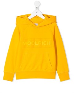 Худи с карманом и нашивкой логотипом Woolrich kids